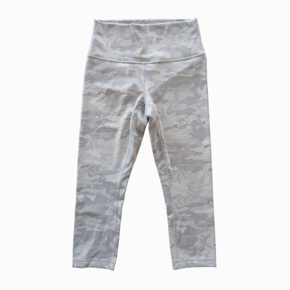 Lululemon Wunder Under 21" Crop - Incognito Camo White - Size 8 - Picture 1 of 7